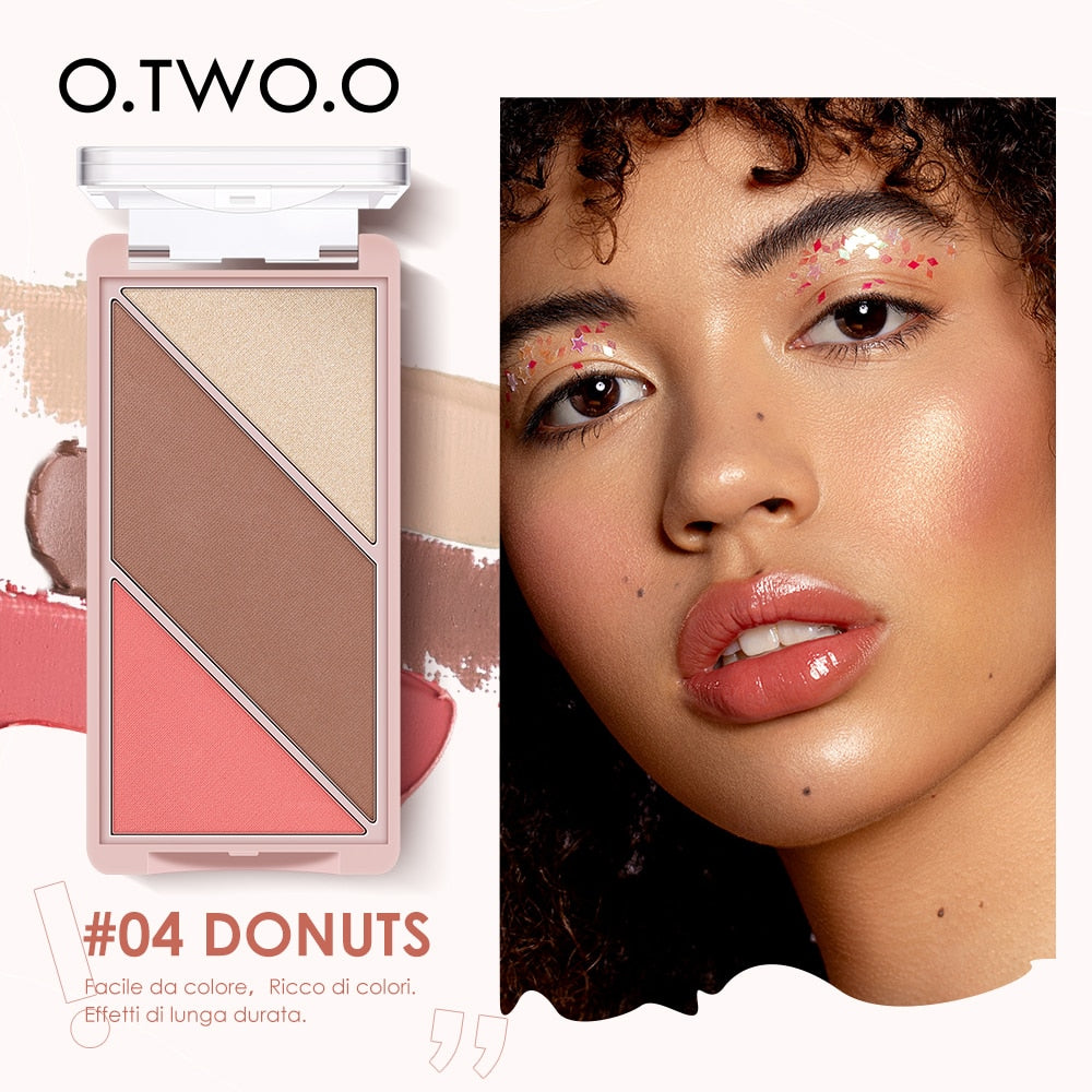 O.TWO.O Contour Palette Bronzer Highlighter Powder Blush 3 in 1 Makeup Palette Concealer Highlighter For Face Sculpt Makeup
