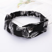 Load image into Gallery viewer, Women Cross Solid color Hair Bands Girls Print Flower Headbands Fashion Turban Make up Hair Accessories FD127