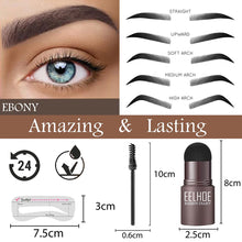Load image into Gallery viewer, Eyebrow Shaping Kit Stamp Eyebrow Pencil and 5 Pairs Brow Stencils Kit Pen Cosmetics Waterproof Natural Color Eye Makeup Tools