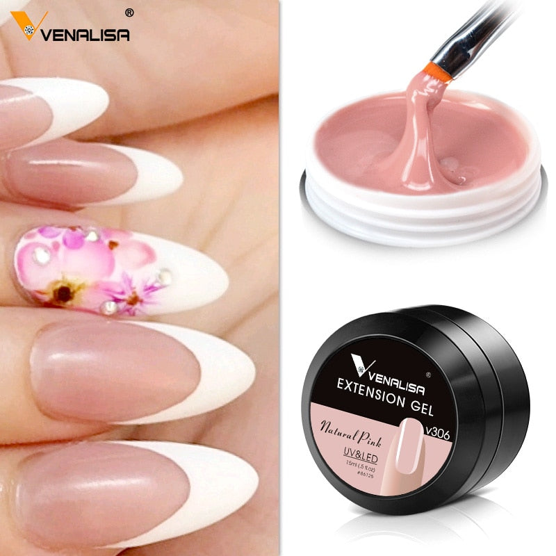 Hot Sale Newest 12 Colors Camouflage Color UV LED Nail Polish Builder Construction Extend Nail Hard Jelly Venalisa Poly Nail Gel