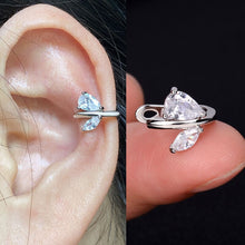 Load image into Gallery viewer, 1PC Simple Single Ear Clip Sweet Cute Leaves Flower Ear Cuff Inlaid Zircon No Pierced Ear Bone Clip Women Fashion Party Jewelry