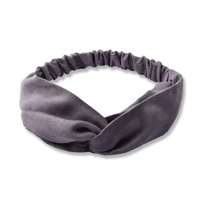 Headband Suede face wash headband literary fashion solid color cross knitted hair band Hair accessories  y2k