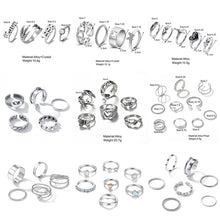 Load image into Gallery viewer, 17KM Punk Cool Hiphop Chain Rings Multi-layer Adjustable Open Finger Rings Set Alloy Man Rings for Women Party Gift Jewelry