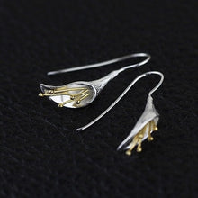Load image into Gallery viewer, 925 sterling silver Long Flower Earrings For Women Elegant Lady Prevent Allergy New Design Fashion Jewelry