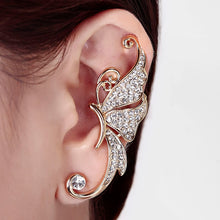 Load image into Gallery viewer, 2022 New Silver Plated Angel Wing Stylist Crystal Earrings Drop Dangle Ear Stud For Women Long Cuff Earring Bohemia Jewelrys