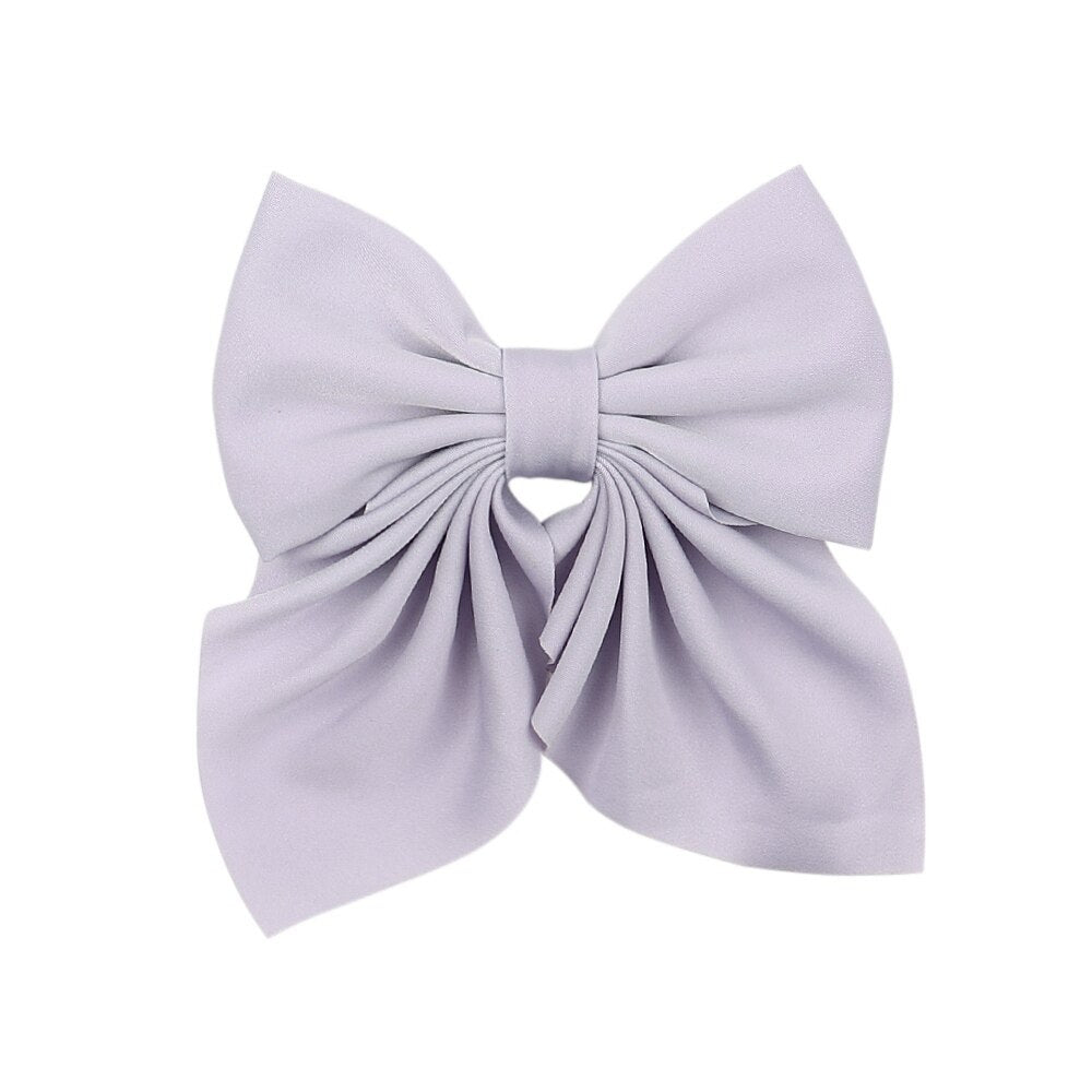 1Piece Big Hair Bow Ties Hair Clips Satin Two Layer Butterfly Bow For Girls Bowknot Hairpin Trendy Hairpin Hair Accessories