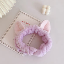 Load image into Gallery viewer, Women Soft Wash Face Hair Bands Coral Fleece Elastic Hairbands Bow Headband Hair Accessories Girls Sweet Cute Headwear Ornaments