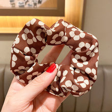 Load image into Gallery viewer, Fashion Leopard Scrunchies Solid Red Rubber bands For Women Girls Korean Elastic Hair bands Ponytail Holder Hair Accessories