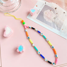 Load image into Gallery viewer, MOPAI Colorful Acrylic Beads Smile Face Mobile Phone Chains Evil Eye Cellphone Strap Anti-lost Lanyard Fashion Women Accessories