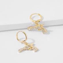 Load image into Gallery viewer, New Trendy Revolver Gun Shape Rhinestone Dangle Earrings for Women Girl Drop Earrings Cute Small Object Earring Fashion Jewelry