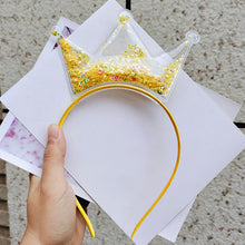 Load image into Gallery viewer, 2pcs Trendy  Bling Crown Hair Band Shiny Sequins Princess Headband for Girls Lovely Hair Accessories For Kids Headwear