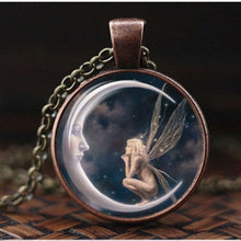 Load image into Gallery viewer, 2022 The New Women Necklace Elf Angel Necklaces Time Moon Angel Pendant Necklace For Women Jewelry Charm Gift