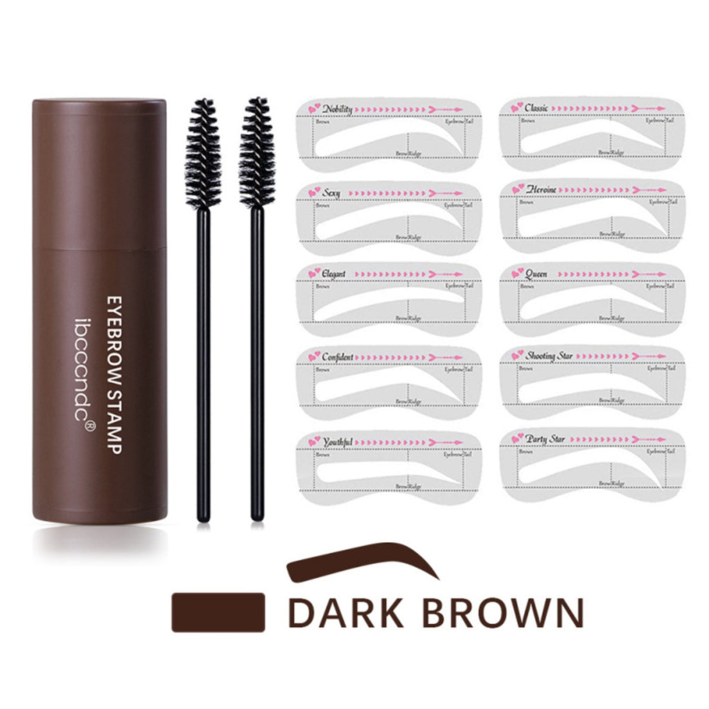 Eyebrow Stamp Shaping Kit Buildable Makeup Set Definer for Women One Step Brow Stamp Eyebrow Powder Stamp Eyebrow Pen Brushes