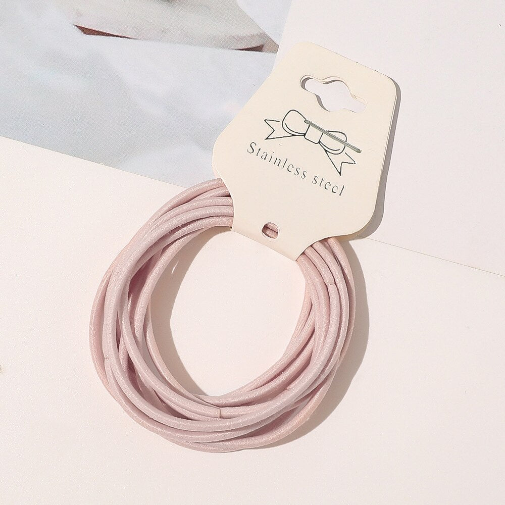 10pc/set 5CM Hair Accessories Women Rubber Bands Scrunchy Elastic Hair Bands Girls Headband Decorations Ties Ponytail Hair Ring