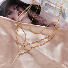 Load image into Gallery viewer, Punk Vintage Chain Necklace Neck Chains for Women Vintage Exaggerated Golden Goth Hoop Metal Necklace Clavicle Jewelry