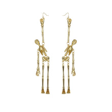 Load image into Gallery viewer, Lost Lady Punk Gothic Skeleton Skull Dangle Earrings for Women Asymmetrical Long Earrings Fashion Jewelry Wholesale Female Gifts