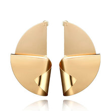 Load image into Gallery viewer, Gold Color Metal Drop Earrings Irregular Hollow Heart Pendants Earrings Twisted Geometric Personality Earrings for Women