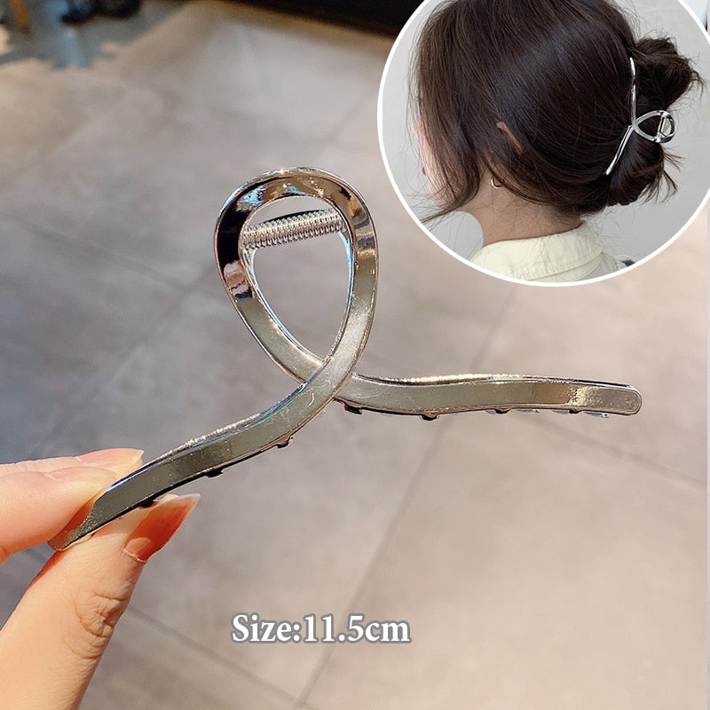 Women Geometric Hair Claw Girls Clamps Fashion Metal Hair Crab Cross Hair Clips Headband Hairpin Fashion Hair Accessories