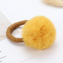 Load image into Gallery viewer, Cute animal hair ball rabbit hair ring girls rubber band elastic hair bands Korean headwear children hair Accessories ornaments