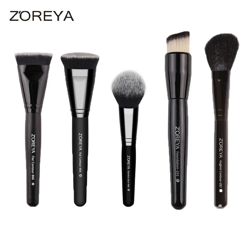 Zoreya Brand 1 PC Nylon Flat Contour make up Brush Face Blend Professional Makeup Cosmetic Brusher Tool