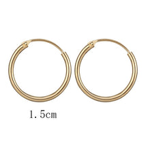 Load image into Gallery viewer, 2022 New Vintage Rose Gold Multiple Dangle Small Circle Hoop Earrings for Women серьги Jewelry Steampunk Ear Clip Gift