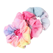 Load image into Gallery viewer, 3pcs Tie Dyed Scrunchie Pack Hair Accessories For Women Girls Headbands Elastic Rubber  Hair Tie Hair Rope Ring Ponytail Hold