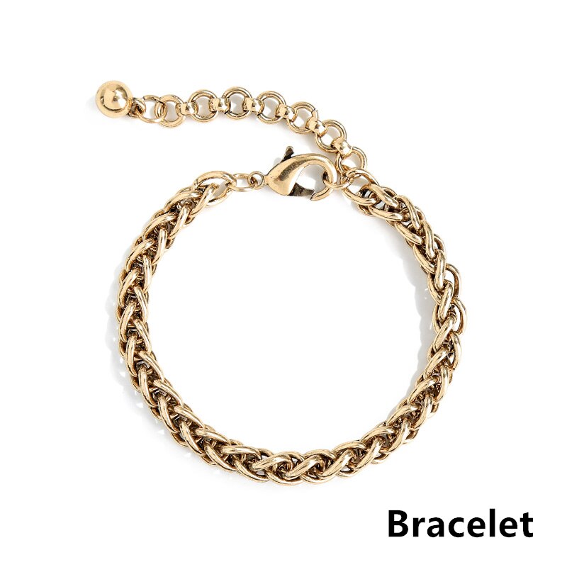 kissme Vintage Handmade Chains Necklaces For Women Antique Gold Color Iron Copper Sweater Chains Choker 2022 New Fashion Jewelry