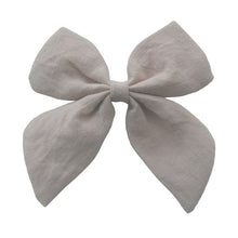 Load image into Gallery viewer, Cotton Linen Fabric Hair Bows Boutique Hair Clips Sailor Bow Barrettes Hairgrips Baby Girls Women Hair Accessories Headwear