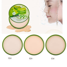 Load image into Gallery viewer, 99% Aloe Vera Moisturizer Face Powder Smooth Foundation Pressed Powder Makeup Concealer Pores Cover Whitening Brighten Cosmetics