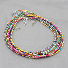 Load image into Gallery viewer, Simple Seed Beads Strand Choker Necklace Women String  Collar Charm Colorful Handmade Bohemia Collier Femme Jewelry Gift