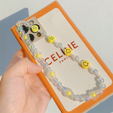 Load image into Gallery viewer, Simple Lovely Mobile Phone Anti-Lost Lanyard Yellow Soft Pottery Smiley Face Resin Beads Telephone Chain Women&#39;s Jewelry Gifts
