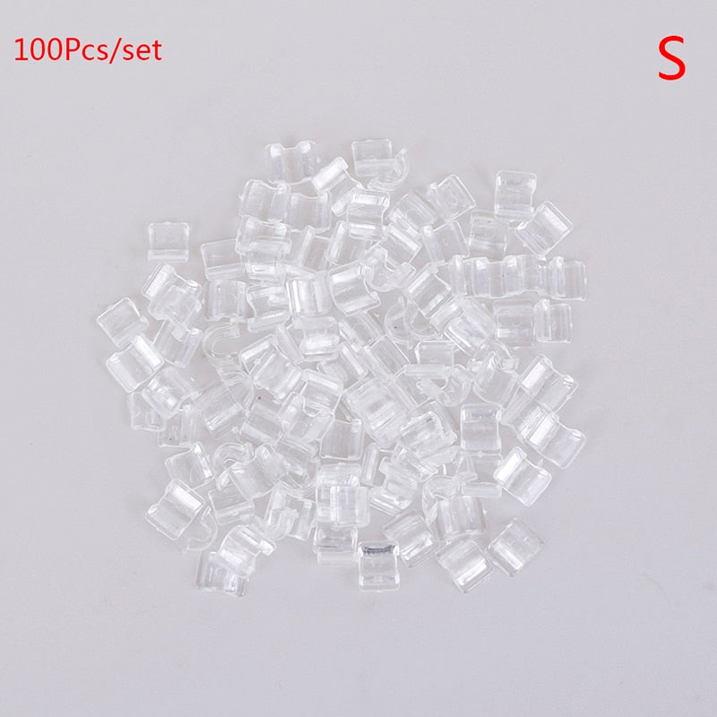 100Pcs Elasitc Rubber Band Paste Buckles For Women Girl DIY Hair Band Tie Circle Bow Accessories Hairdressing Tool Connector