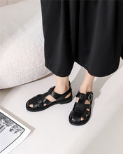 Load image into Gallery viewer, Asumer 2022 Big Size 42 Rome Sandals Women Shoes Genuine Leather Sandals Hollow Out Fashion Casual Shoes Women Flat Sandals