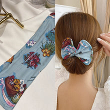 Load image into Gallery viewer, Fashion female magic twisting lazy long hair curly hair artifact printing bow headband hair accessories headband