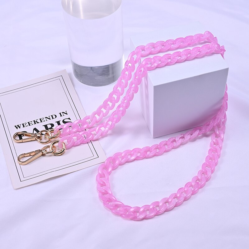 120CM Long Mobil Phone Lanyard Case Chain for Women Acrylic Bag Chain Cell Mobile Phone Pendant Hanger Accessories Jewelry