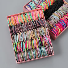 Load image into Gallery viewer, New 100pcs/lot Hair bands Girl Candy Color Elastic Rubber Band Hair band Child Baby Headband Scrunchie Hair Accessories for hair