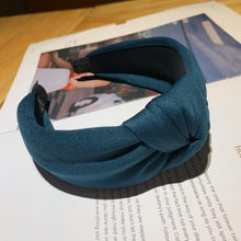 Load image into Gallery viewer, New Fashion Women Headband Solid High Elastic Hair Band Center Knot Wide Side Hairband Adult Turban Hair Accessories