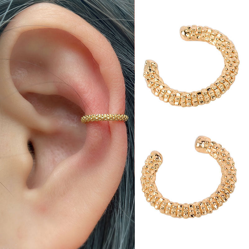 Stackable Earrings Without Ear Hole Star Wrap Clip On Earrings Earcuff for Women Chain Hollow Ear Cuff  Fake Earring Piercing