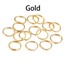 Load image into Gallery viewer, 50-200pcs/bag 4 5 6 8 10 12 mm Open Jump Rings Double Loops Split Rings Connectors For Diy Jewelry Making Findings Accessories