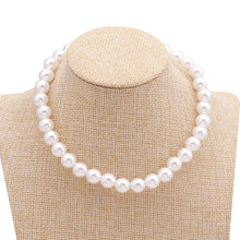 Load image into Gallery viewer, 2022 New Fashion White Lmitation Pearl Choker Necklace  Round Wedding Necklace for Women  Charm Beaded  Jewelry