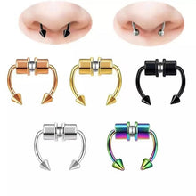 Load image into Gallery viewer, 2022 Fake Piercing Nose Ring Alloy Nose Piercing Hoop Septum Rings For Women Fashion Body Jewelry Gifts Magnetic Fake Piercing
