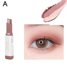 Load image into Gallery viewer, 1Pcs Professional 2 In 1 Double Color Gradient Velvet Eye Shadow Stick Lazy Makeup Waterproof Lasting Shimmer Metallic Eyeshadow