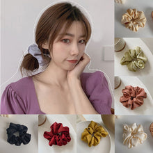 Load image into Gallery viewer, Women Silk Scrunchie Elastic Multicolor Hair Band Ponytail Holder Headband Hair Accessories 1PC Satin Silk Solid Color Hair Ties