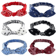 Load image into Gallery viewer, New Boho Women Soft Solid Print Headbands Vintage Cross Knot Elastic Hairbands Turban Bandanas Girls Hair Bands Hair Accessories