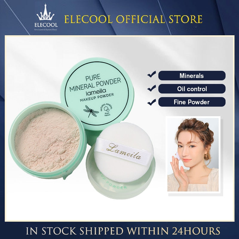 3 Colors Makeup Loose Powder Transparent Matte Finishing Powder Waterproof Cosmetic Puff Face Setting Power Oil-control TSLM2