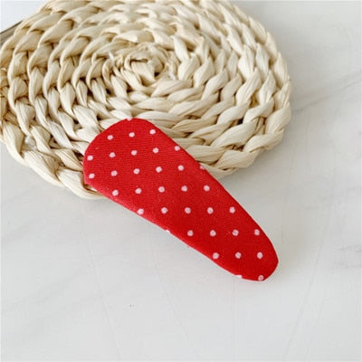 2 piece  set new girl hair accessories headdress simple knit simple wild embroidery hair clip ladies
