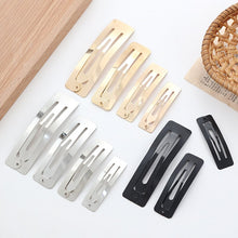 Load image into Gallery viewer, 10Pcs/Lot Rectangle BB Hairpins Simple Women‘s Metal BB Hair Clips Girls Hairgrips Headwear Barrettes Hair Styling Accessories