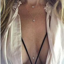 Load image into Gallery viewer, Vintage Multilayer Crystal Pendant Necklace Women Gold Color Beads Moon Star Horn Crescent Choker Necklaces Jewelry New