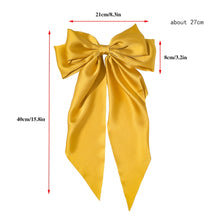Load image into Gallery viewer, New Women Large Bow Hairpin Summer Chiffon Big Bowknot Stain Bow Barrettes Women Solid Color Ponytail Clip Hair Accessories