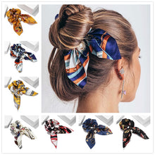 Load image into Gallery viewer, New Chiffon Bowknot Elastic Hair Bands For Women Girls Solid Color Scrunchies Headband Hair Ties Ponytail Holder Hair Accessorie